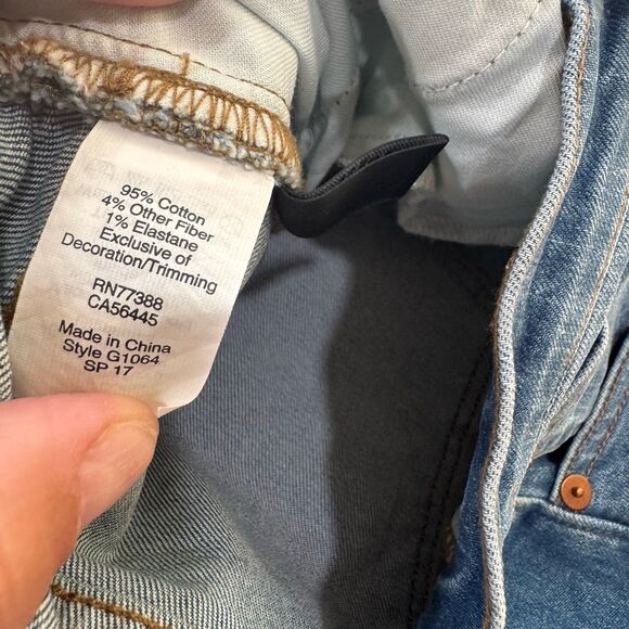 Madewell High Rise Denim Shorts Womens 25 Distressed Frayed Raw Hem Button Fly - Picture 12 of 12